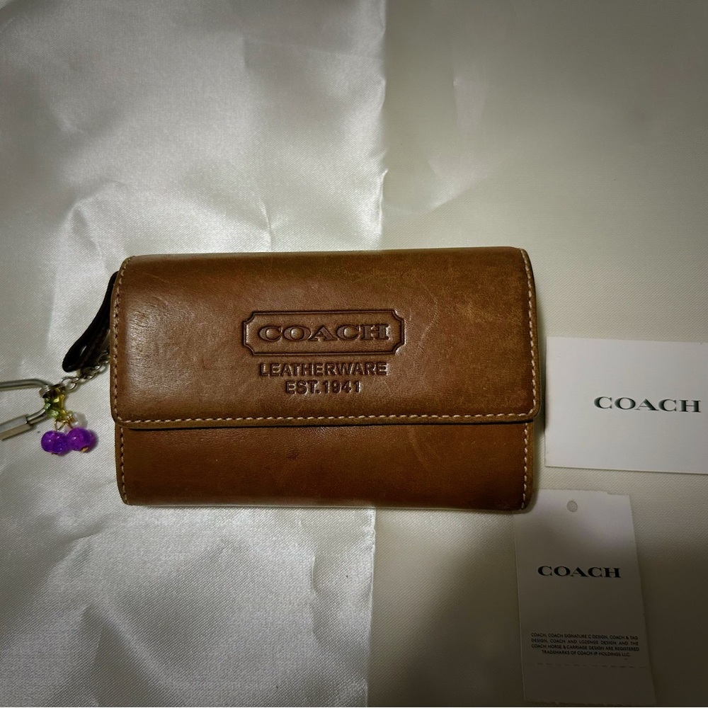 Vintage Coach clutch wallet 2004 year Brown Leather Wallet - Picture 16 of 17